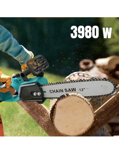 Motosegadora a Batería 3980W 12 Pulgadas Doble...