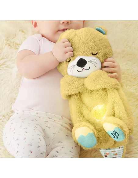 Peluche Nutria con Música y Luces Relajantes para Bebés y Recién Nacidos