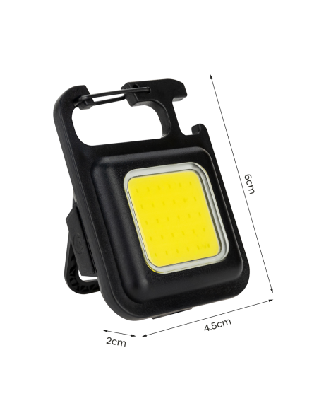 Mini Linterna LED Portátil con Llavero, Multifuncional, Imán y Abrebotellas