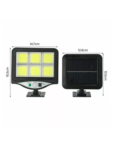 Mini Faro con Panel Solar de 128 LED con Sensor...
