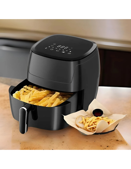 Freidora de Aire Capacidad 15L Pantalla Táctil con 7 Programas de Cocción 1500W