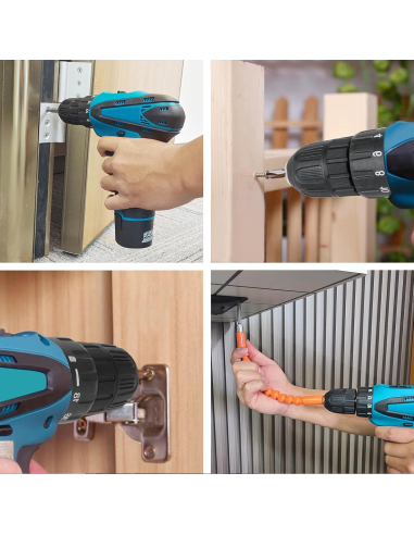 Taladro Atornillador a Batería 12V con Doble...
