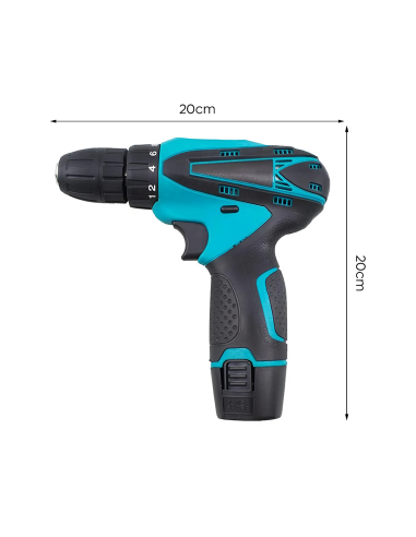 Taladro Atornillador a Batería 12V con Doble...