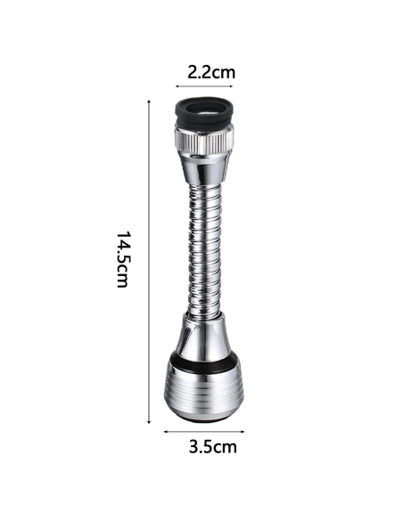 Rompigote Flexible Mezclador Grifo de Cocina Con Boquilla Rotatoria 360°