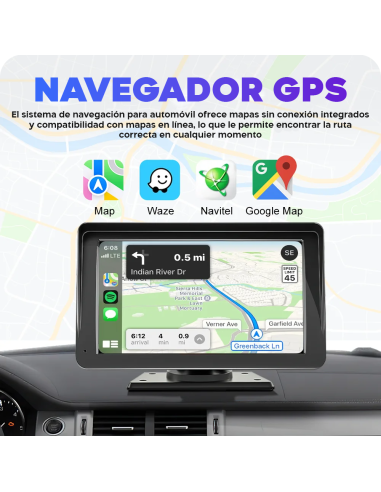 Pantalla CarPlay 7'' para Coche con GPS, FM,...