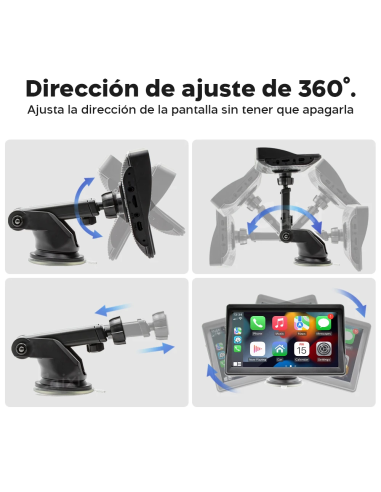 Pantalla CarPlay 7'' para Coche con GPS, FM,...
