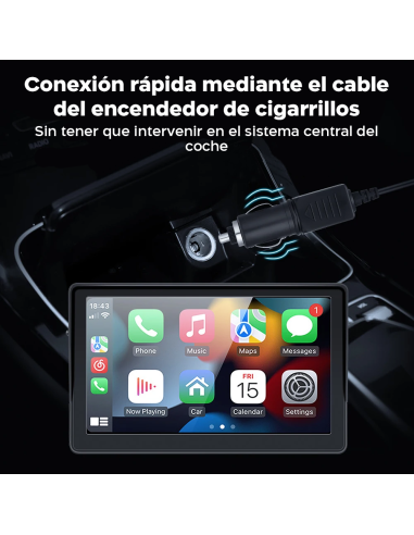 Pantalla CarPlay 7'' para Coche con GPS, FM,...