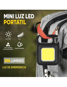 Mini Linterna LED Portátil con Llavero, Multifuncional,... 2