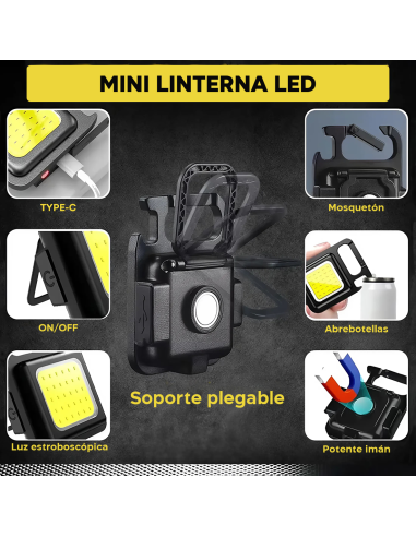 Mini Linterna LED Portátil con Llavero,...