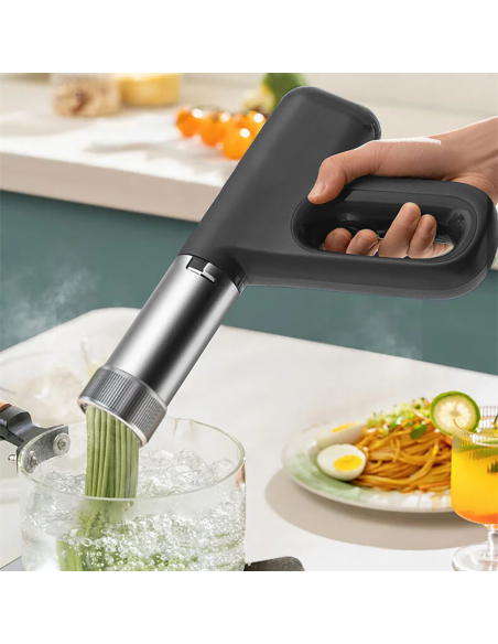 Máquina portátil eléctrica para pasta fresca, acero inoxidable, 5 moldes