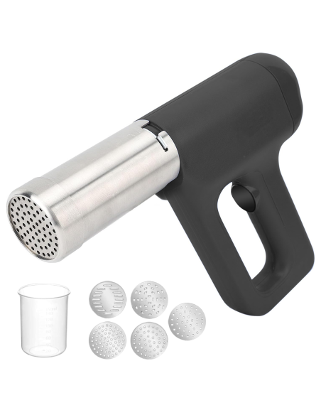 Máquina portátil eléctrica para pasta fresca, acero inoxidable, 5 moldes