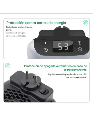 Mini estufa eléctrica portátil 800W con...