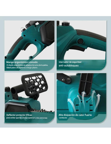 Motosegadora a Batería 3980W 12 Pulgadas Doble...