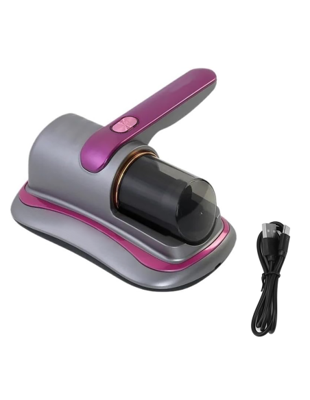 Aspiradora de Cama Sin Cable 100W Recargable Portátil con Filtro y Luz UV