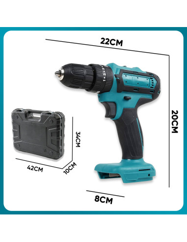 Taladro Atornillador 21V Recargable con Maletín...