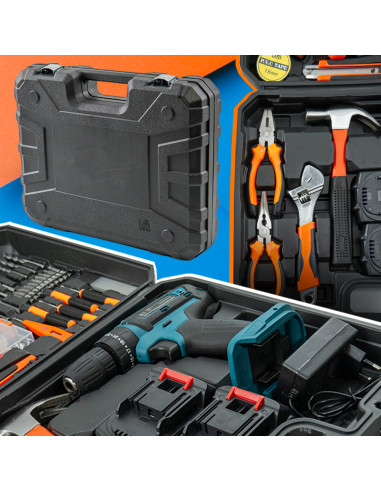 Taladro Atornillador 21V Recargable con Maletín...