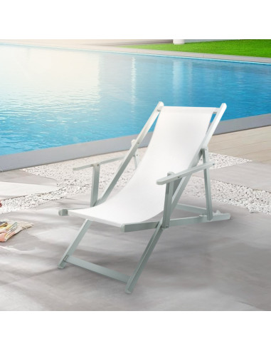 Silla Reclinable Plegable Napoli con Brazos,...