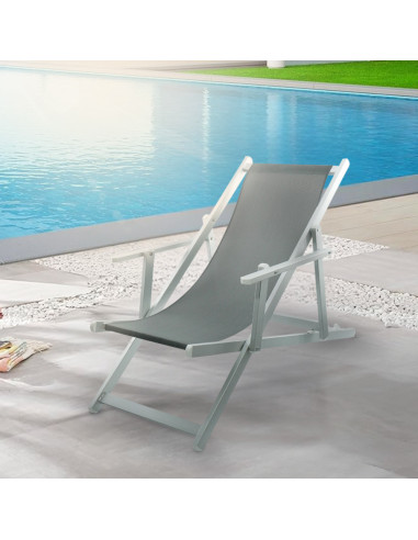 Silla Reclinable Plegable Napoli con Brazos,...