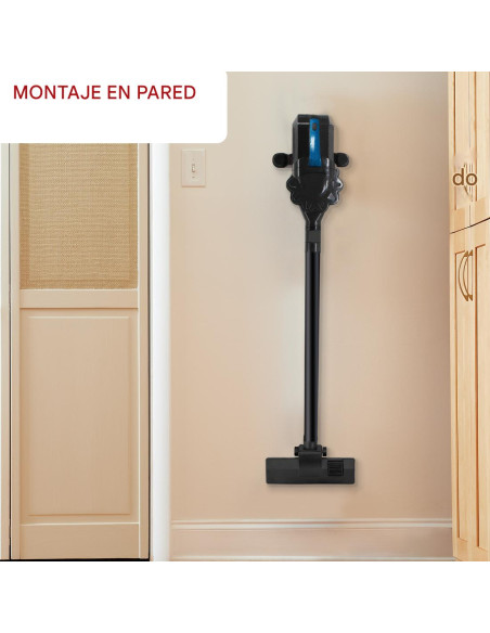 Aspiradora ciclónica 1000W 3 en 1, escoba eléctrica con filtro HEPA y cable.