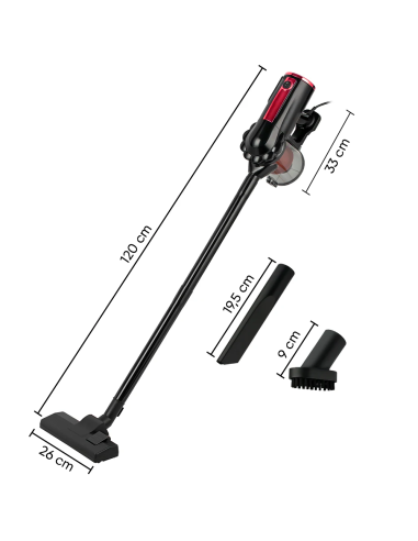 Aspiradora ciclónica 1000W 3 en 1, escoba...
