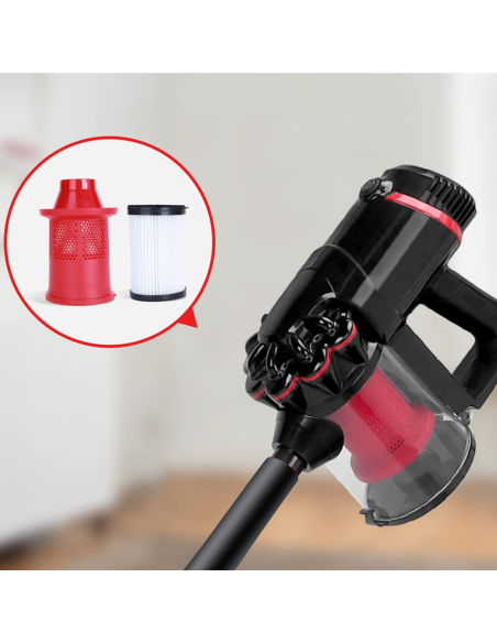 Aspiradora ciclónica 1000W 3 en 1, escoba eléctrica con filtro HEPA y cable.