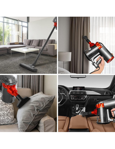 Aspiradora ciclónica 1000W 3 en 1, escoba...
