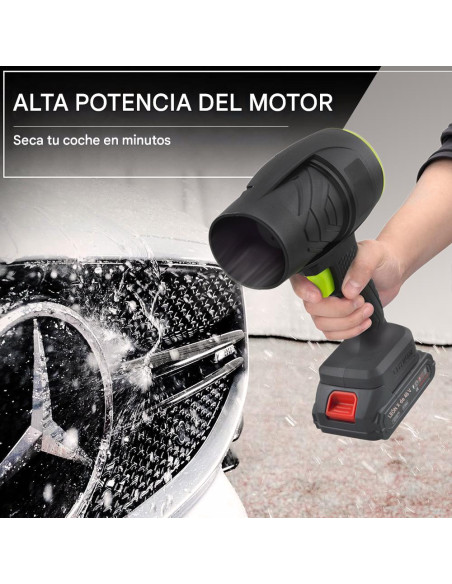 Soplador Turbo Aire Comprimido Eléctrico Inalámbrico Limpieza Polvo Autos