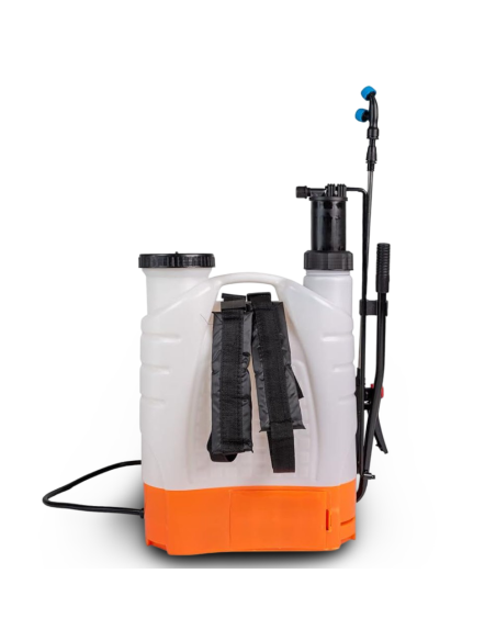 Pulverizador manual a mochila 16L con bomba y boquillas para jardín.