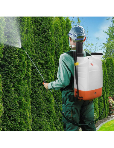 Pulverizador manual a mochila 16L con bomba y...