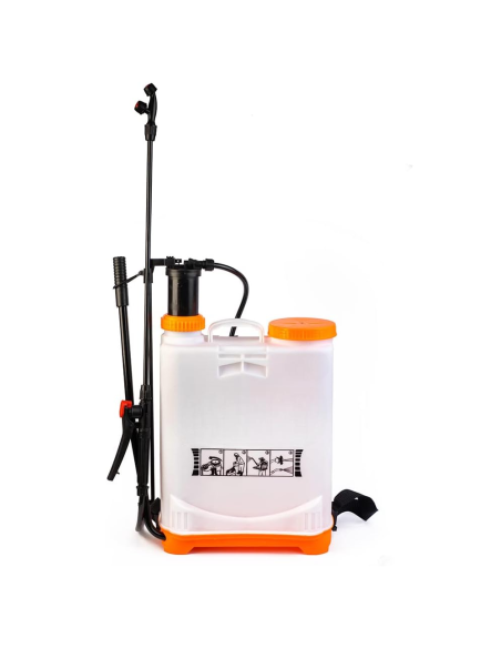 Pulverizador manual a mochila 16L con bomba y boquillas para jardín.