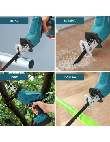 Sierra alternativa 48V, doble batería, 4 hojas,...