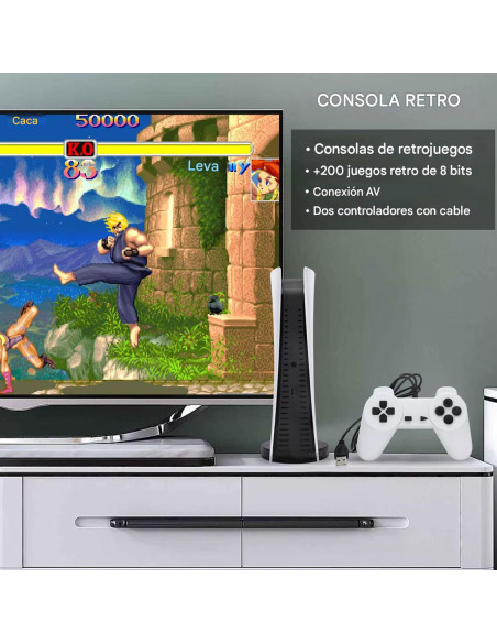 Consola Retro per TV con 200 Giochi Inclusi e 2 Mandos Cablati