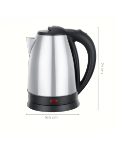Hervidor de agua eléctrico 1500W, 1.8L, acero inoxidable,...