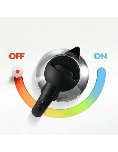 Hervidor de agua eléctrico 1500W, 1.8L, acero...