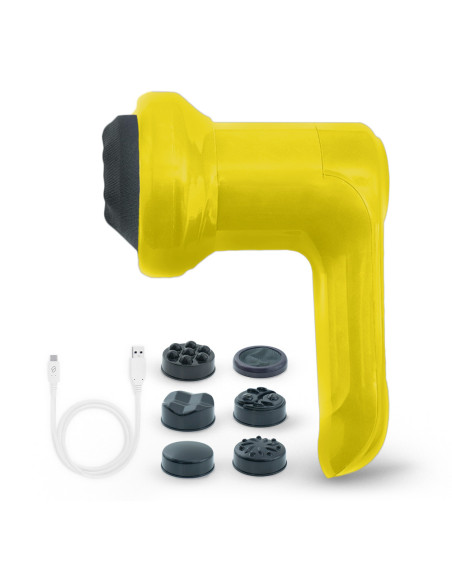 Masajeador Eléctrico para Cuerpo Recargable con 4 Cabezas y Vibración Ajustable