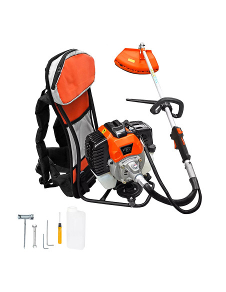 Desbrozadora de Mochila de Gasolina 52cc, de 2 Tiempos para Jardín.