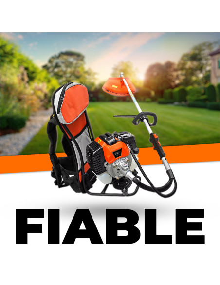 Desbrozadora de Mochila de Gasolina 52cc, de 2 Tiempos para Jardín.