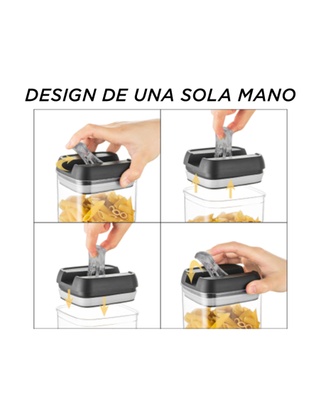 Kit 7 Contenedores Herméticos para Alimentos, Tarros para Pasta y Galletas