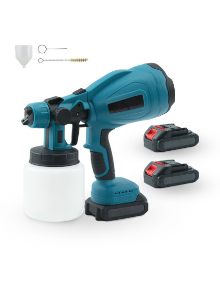 Pistola pulverizadora inalámbrica con doble batería 48V y depósito de 800ml.