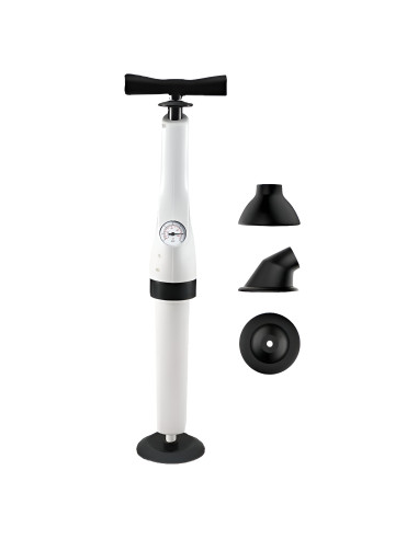 Desatascador de presión con manómetro y pistón...