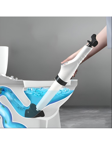 Desatascador de presión con manómetro y pistón...