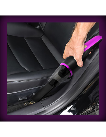 Aspiradora inalámbrica 100W, 2 en 1 para coche/hogar, filtro HEPA.