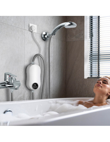 Mini calentador instantáneo 3500W, mezclador y...