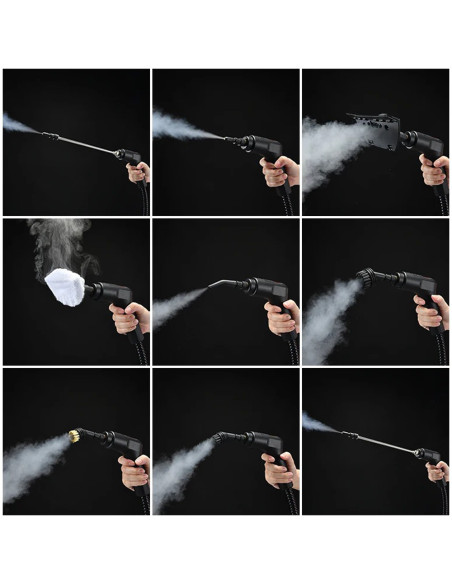 Limpiador a vapor portátil multiusos de 1600 ml, alta presión.