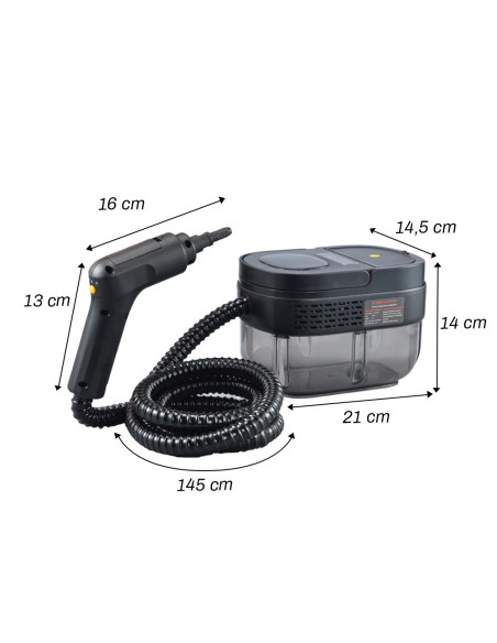 Limpiador a vapor portátil multiusos de 1600 ml, alta presión.