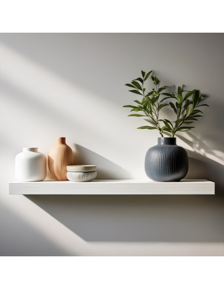 Estantería flotante de pared de MDF, multiusos, 80x23.5x3.8 cm.
