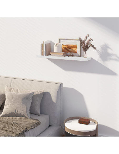 Estantería flotante de pared de MDF, multiusos, 80x23.5x3.8 cm.