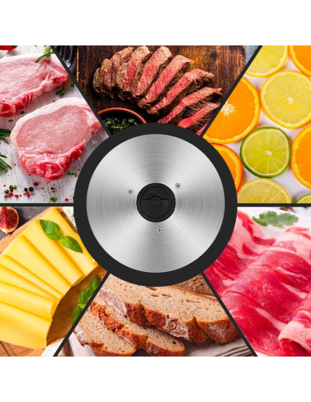 Máquina de cortar embutidos eléctrica Erice 150W cuchilla 22 cm grosor ajustable