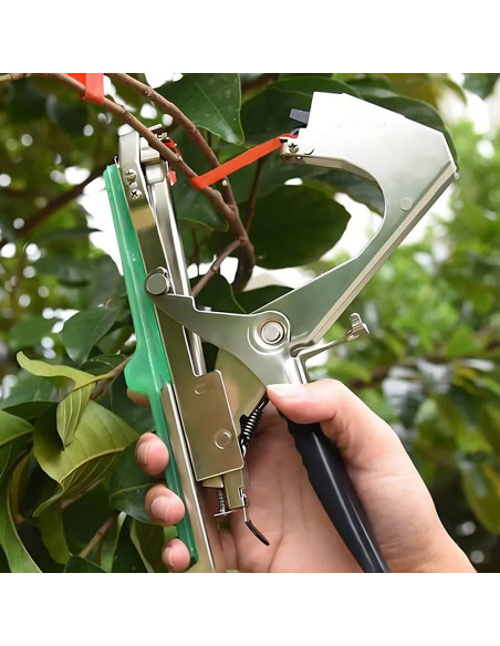 Pinza atadora manual para plantas, engrapadora de jardinería y viñedos.