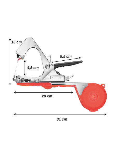 Pinza atadora manual para plantas, engrapadora de jardinería y viñedos.